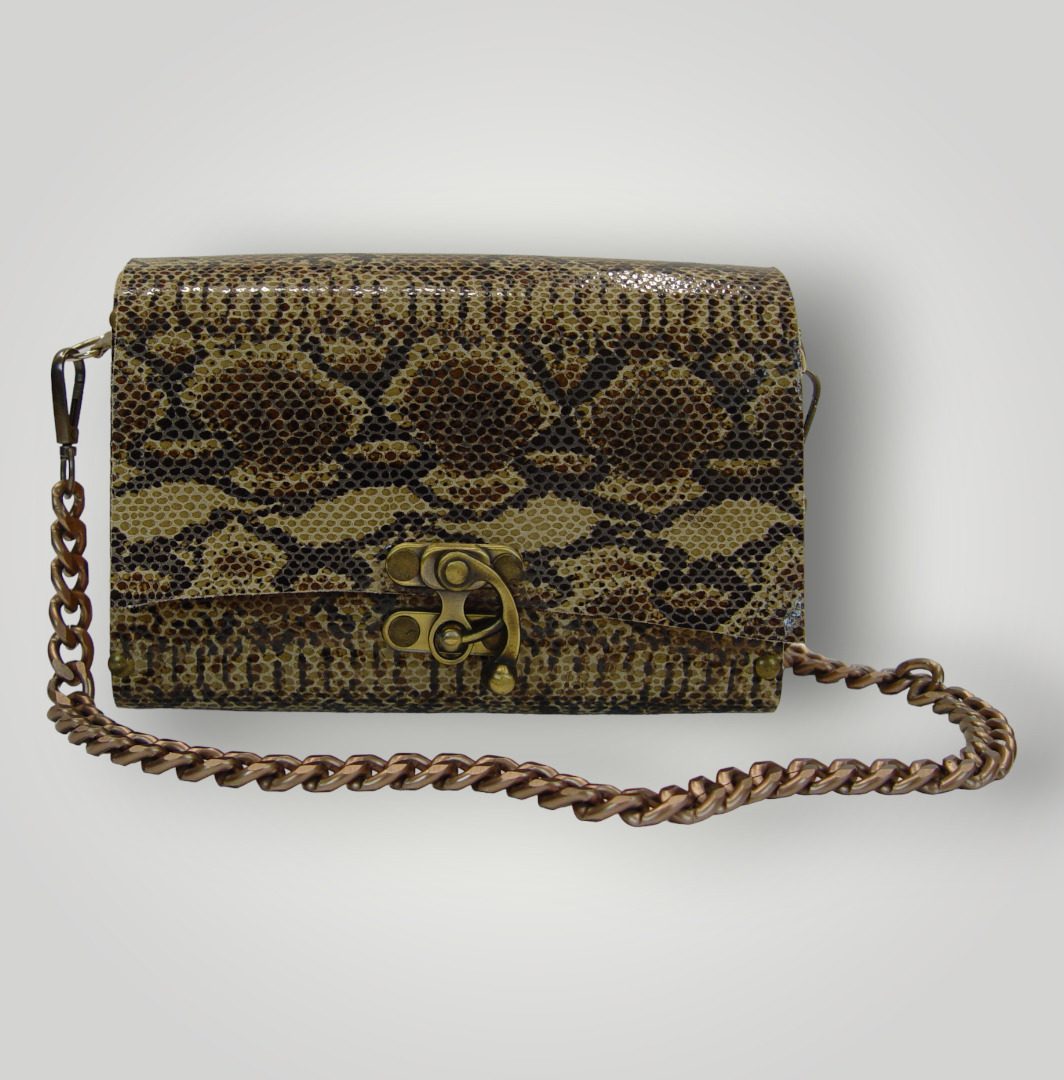 Δερμάτινη mini τσάντα ώμου