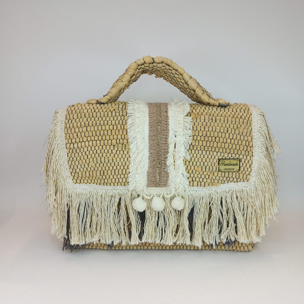 Υφαντή τσάντα χειρός - boho - Image 3