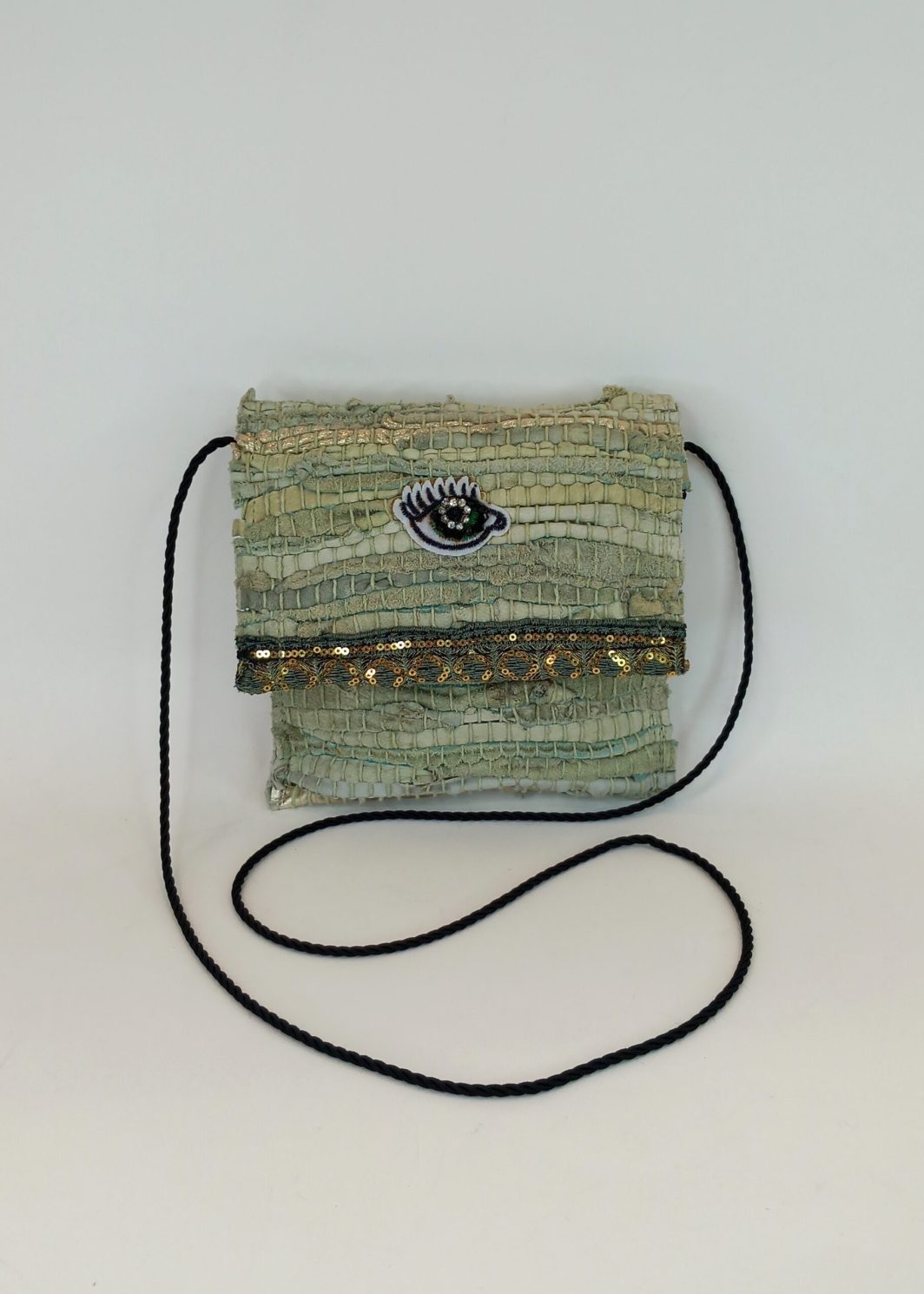 Δερμάτινη mini τσάντα ώμου - boho