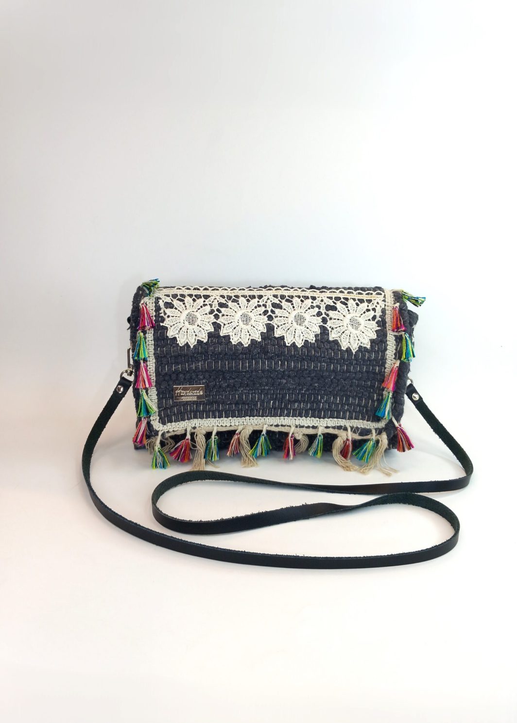 Υφασμάτινη mini τσάντα ώμου - boho