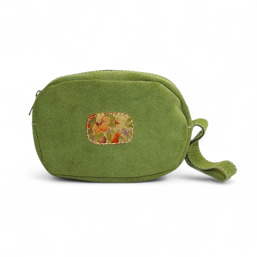 Olive green suede δερμάτινο τσαντάκι RUBY
